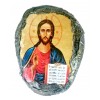 Естествен камък с икона "Исус Христос"