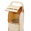 Дървена кутия за вино с надпис I love you